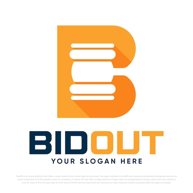 Vector b bid logo design