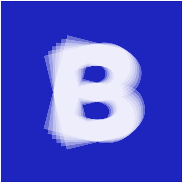 B brand name initial letter icon B on a black square