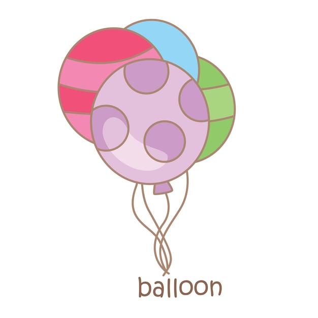 B Brief Voor Ballon Illustratie Vector Clipart