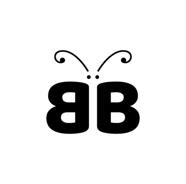 Vector b butterfly merknaam vector pictogram