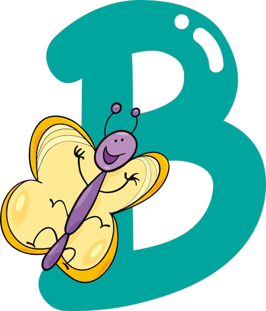 B for butterfly