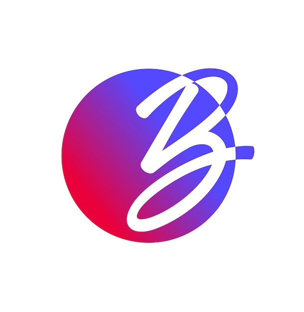 B company logo in round shape with Colorful look