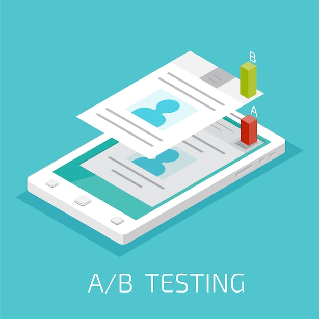 Vettore confronto ab test diviso