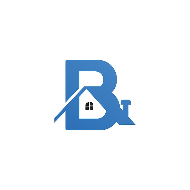 B design initial with real estate logo