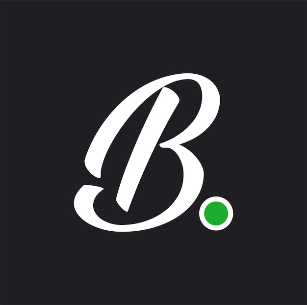 B dot brand name initial letter icon