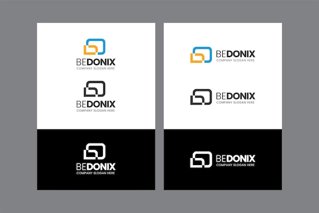 B en D logo sjabloon, beginletters bd logo
