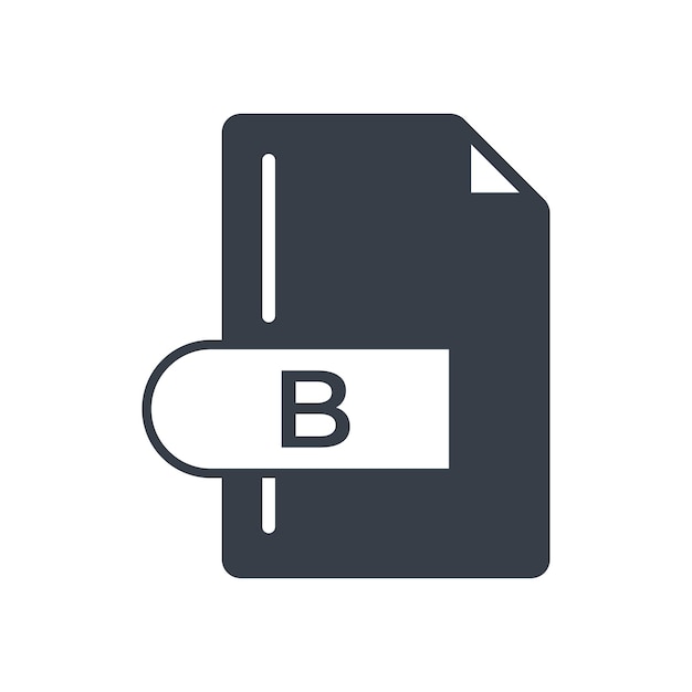 B File Format Icon B file format extension filled icon