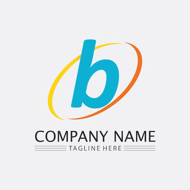 B font icon and letter b logo vector B logo symbol icon design template