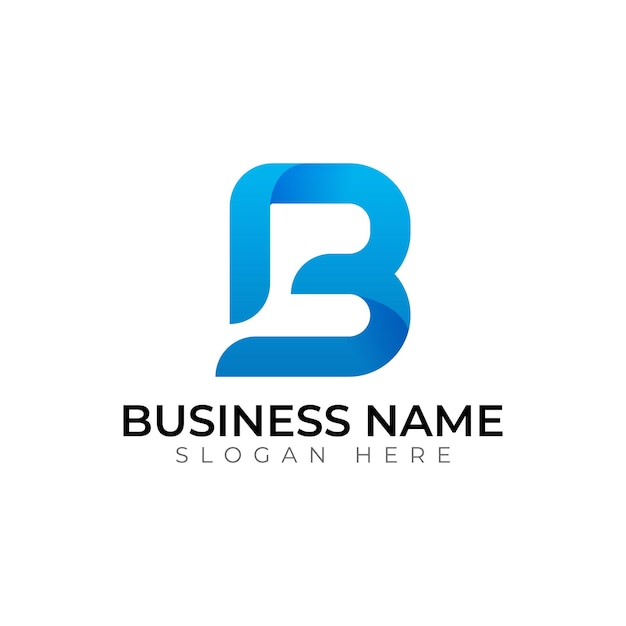 b gradient letter logo
