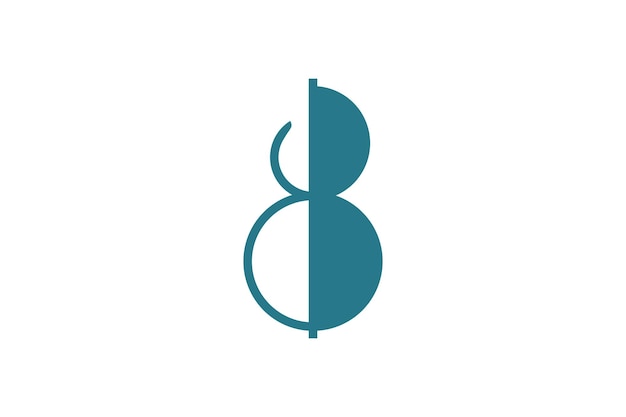 B первоначальный дизайн логотипа, стиль линии, абстрактная иллюстрация