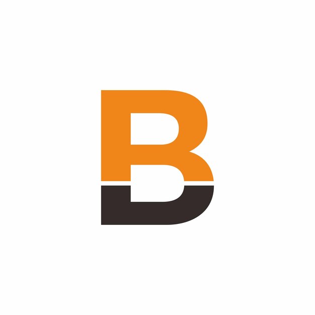 Vettore logo iniziale del carattere del logo b