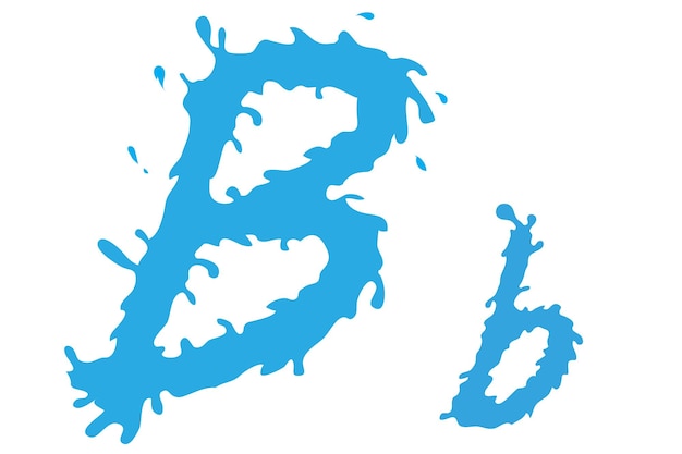 Vector b is written in blue paint on a white background