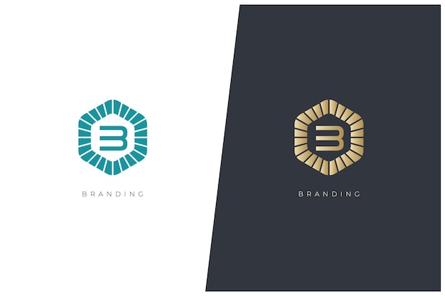 B Letter Abstract Monogram Vector Logo Concept Design. Modern, Elegant Luxury Style