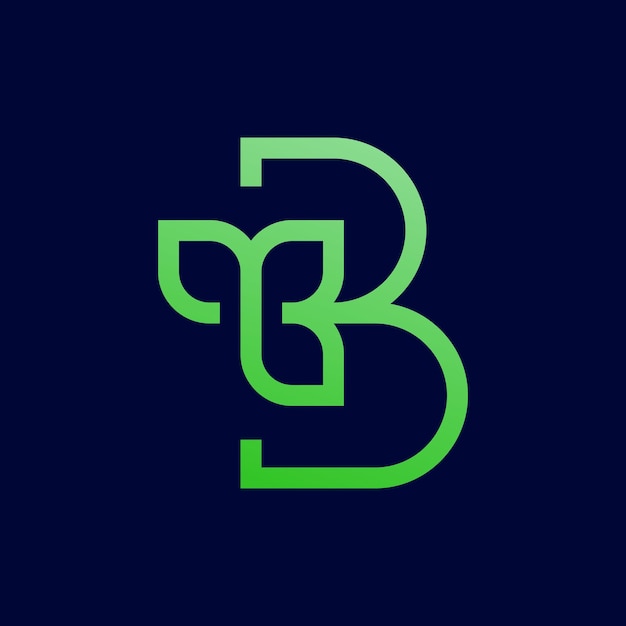 Буква B логотип Абстрактная красота