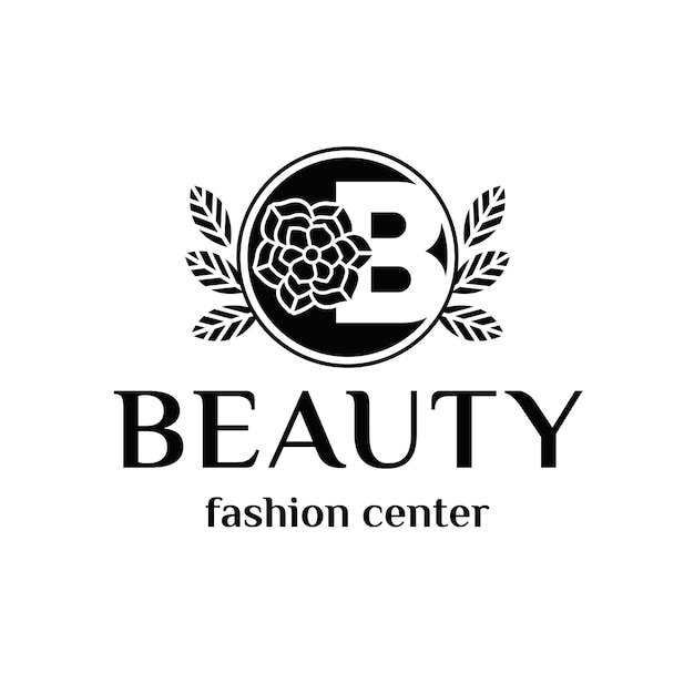 B letter beauty emblem logo