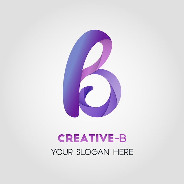 B letter business logo template