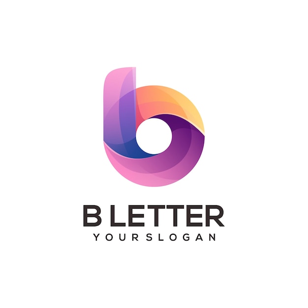 B letter colorful logo