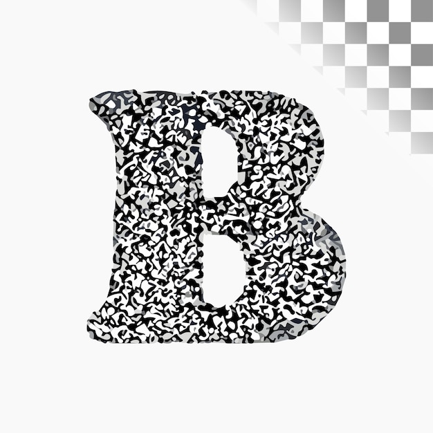 Vector b letter design stylish font diamond glitter alphabet