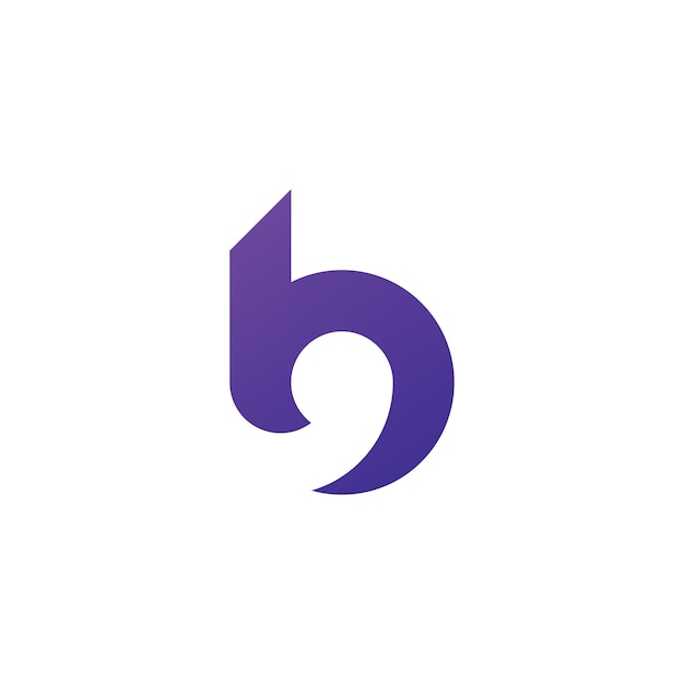 B letter initial logo design template