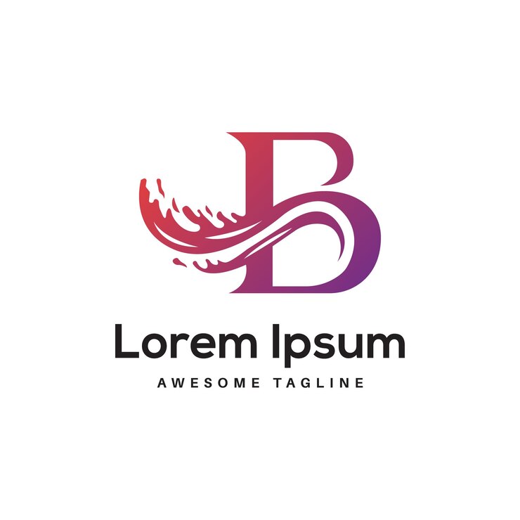 Vector b letter logo design free icon