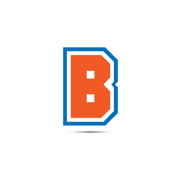 B letter logo design style 11