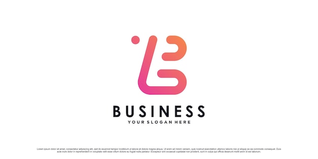 B letter logo design template for business or personal with unique modern concept Premium Vector