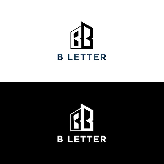ベクトル b文字のロゴデザインのベクトルテンプレート