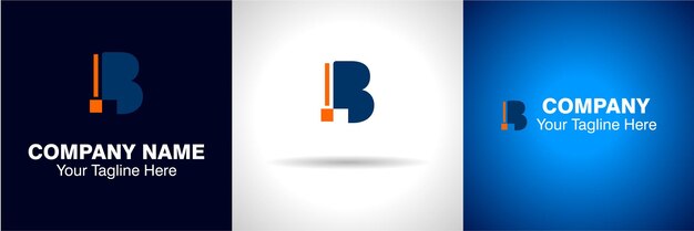 B letter logo en B alfabet logo