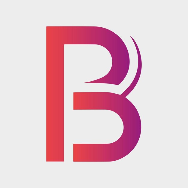 B Letter logo icon design Creative letter b logo symbol template elements Vectors