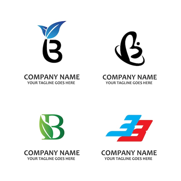 B Letter logo template vector illustration