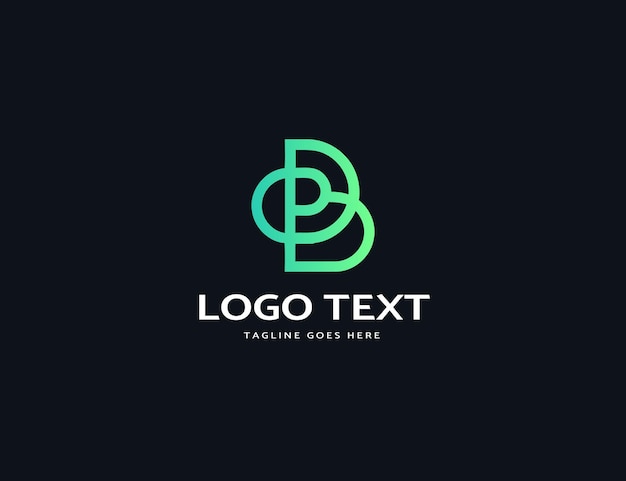 Vector b letter logo with abstract shape