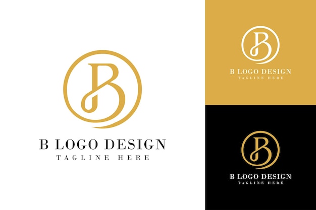 Шаблон дизайна логотипа B Letter Luxury
