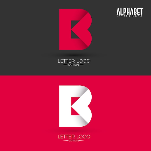 Vector b letter origami style-logo