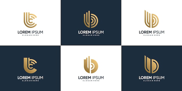 B-letterlogo met modern creatief concept Premium Vector