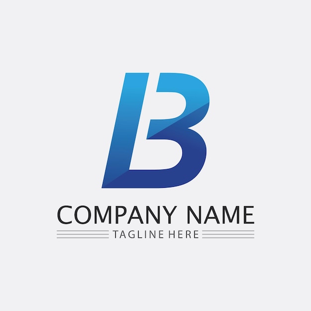 B lettertype pictogram en letter b logo vector B logo symbool pictogram ontwerpsjabloon