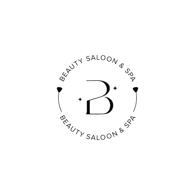 B Logo Beauty Saloon and Spa minimal logo design