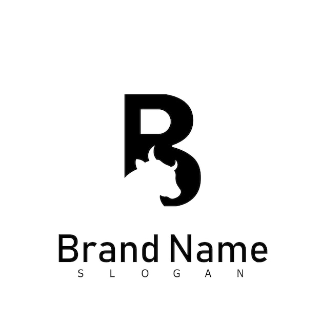 B logo creative design vector business