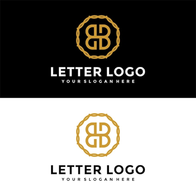 Vector b logo design template download