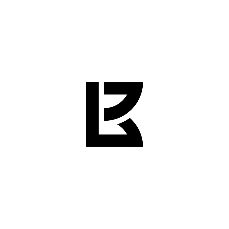 Vector b-logo eenvoudige elegante abstracte letter