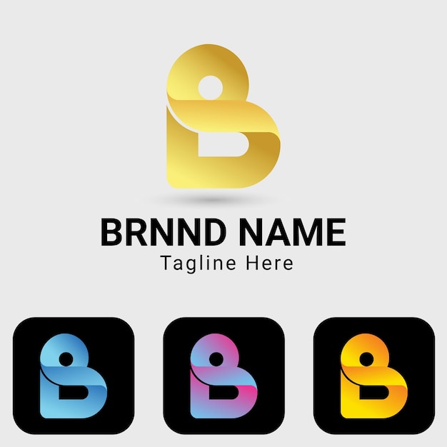 b logo letter logo design vector