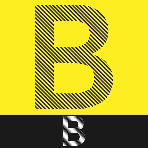 B logo lines style sample file