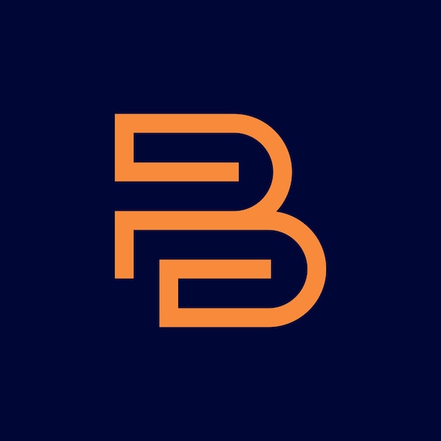 b logo modern ontwerp letter karakter