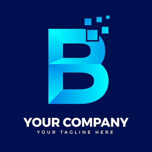 B logo-ontwerp B initiaal logo B letter logo