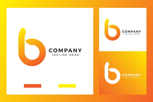 Vector b logo template with color gradient