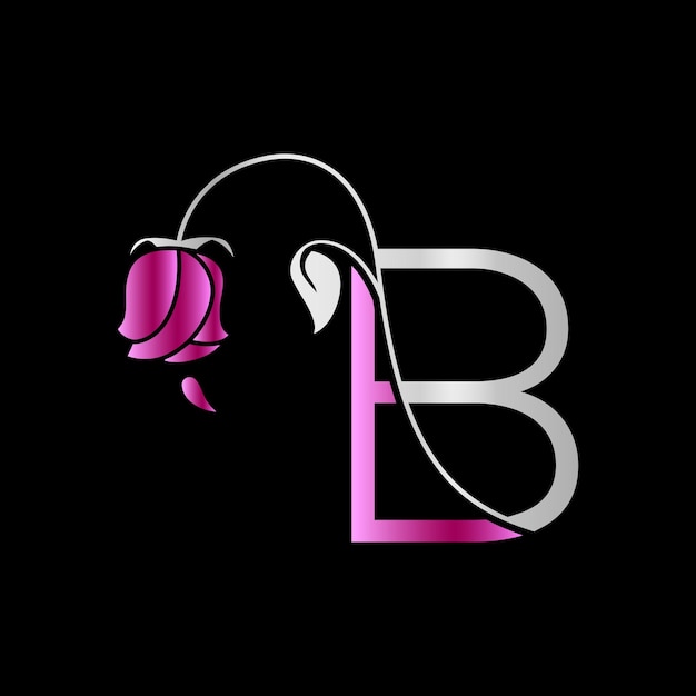 B monogram-logotype voor feest, bruiloft, wenskaart, uitnodiging vectorsjabloon