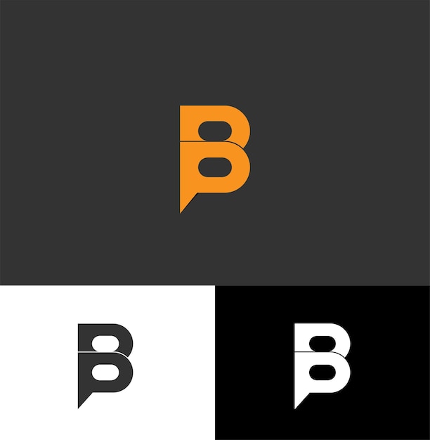 Vector b p letter logo