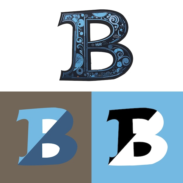 Vector b sjabloon voor professionele logo's