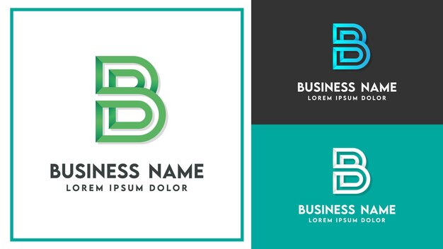 B Tekst Logo Sjabloon Vector