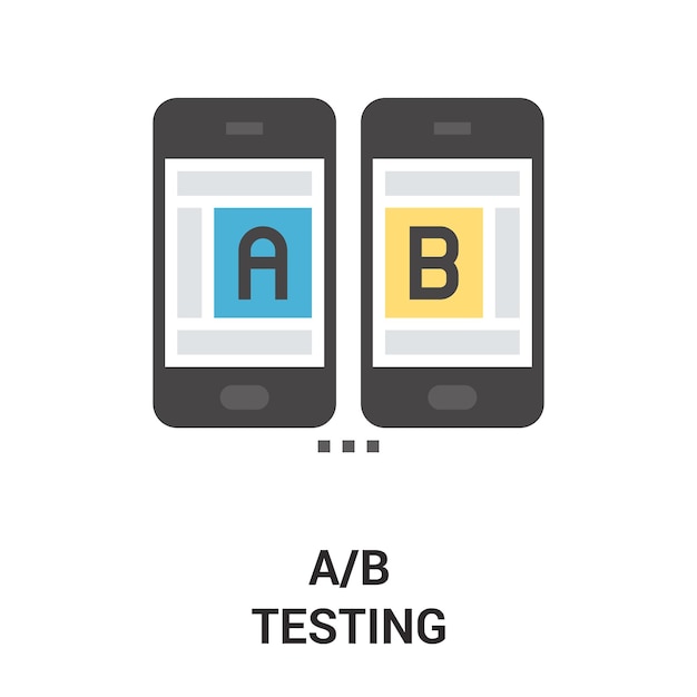 Vector a b testing icon