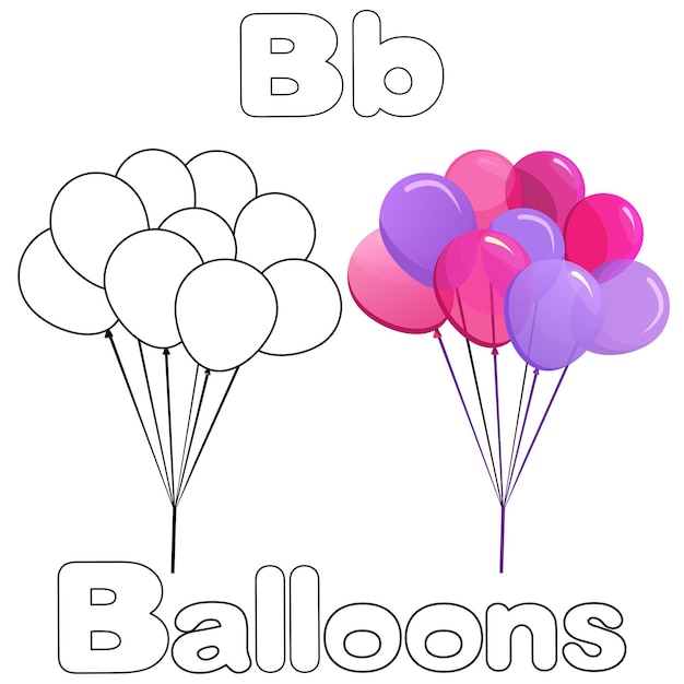 B voor ballonnen